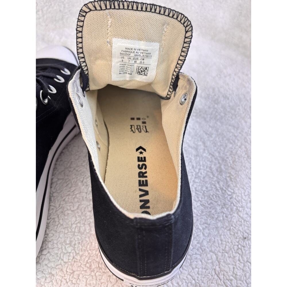 Converse Chuck Taylor All Star Move Platform Black Low Top Womens 9 Sneakers - Picture 6 of 9